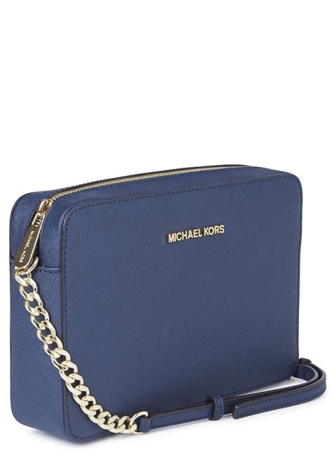 michael kors blue saffiano purse|Michael Kors large saffiano crossbody.